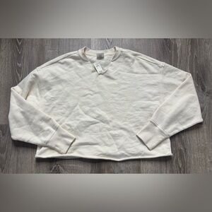 NWT Women's Offline Aerie Crewneck Cream Sweatshirt Size S